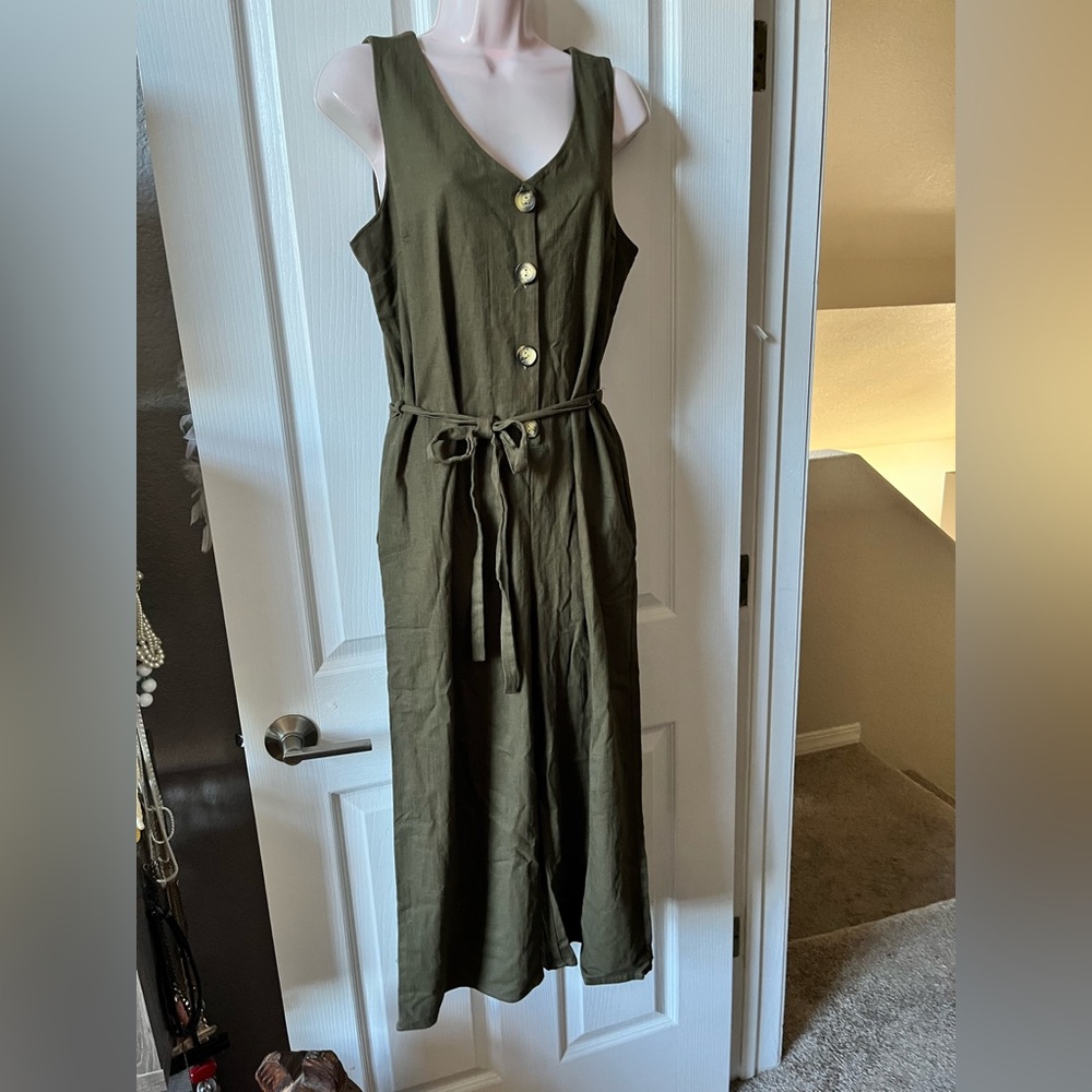Monteau Olive Green Jumpsuits